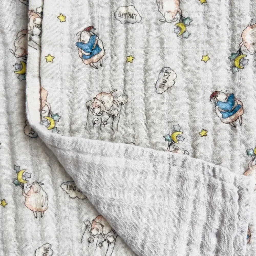 KIDS Organic Muslin Cotton Bathrobe - Reversible